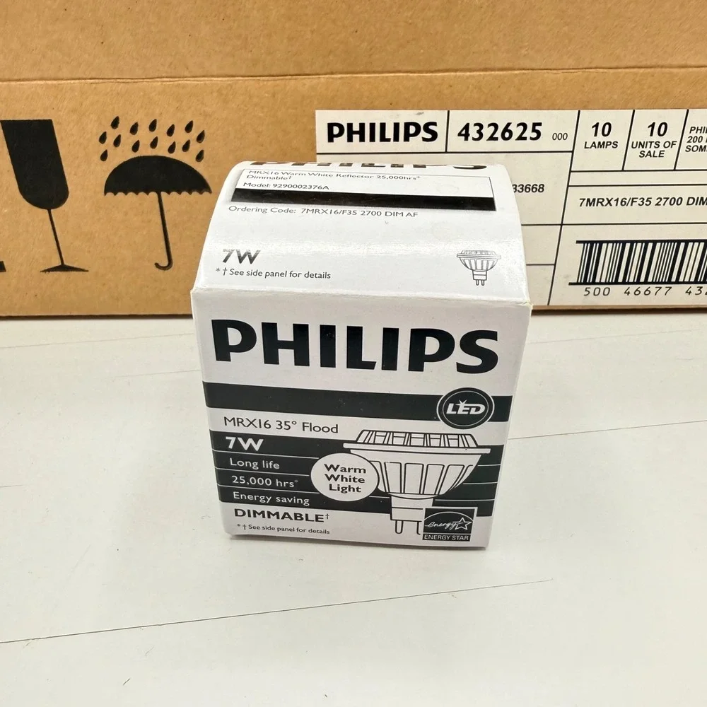 Case of Philips 7MRX16/F35 2700 DIM AF‎ LED LANDSCAPE LIGHTING LIGHTS 7 W MRX16